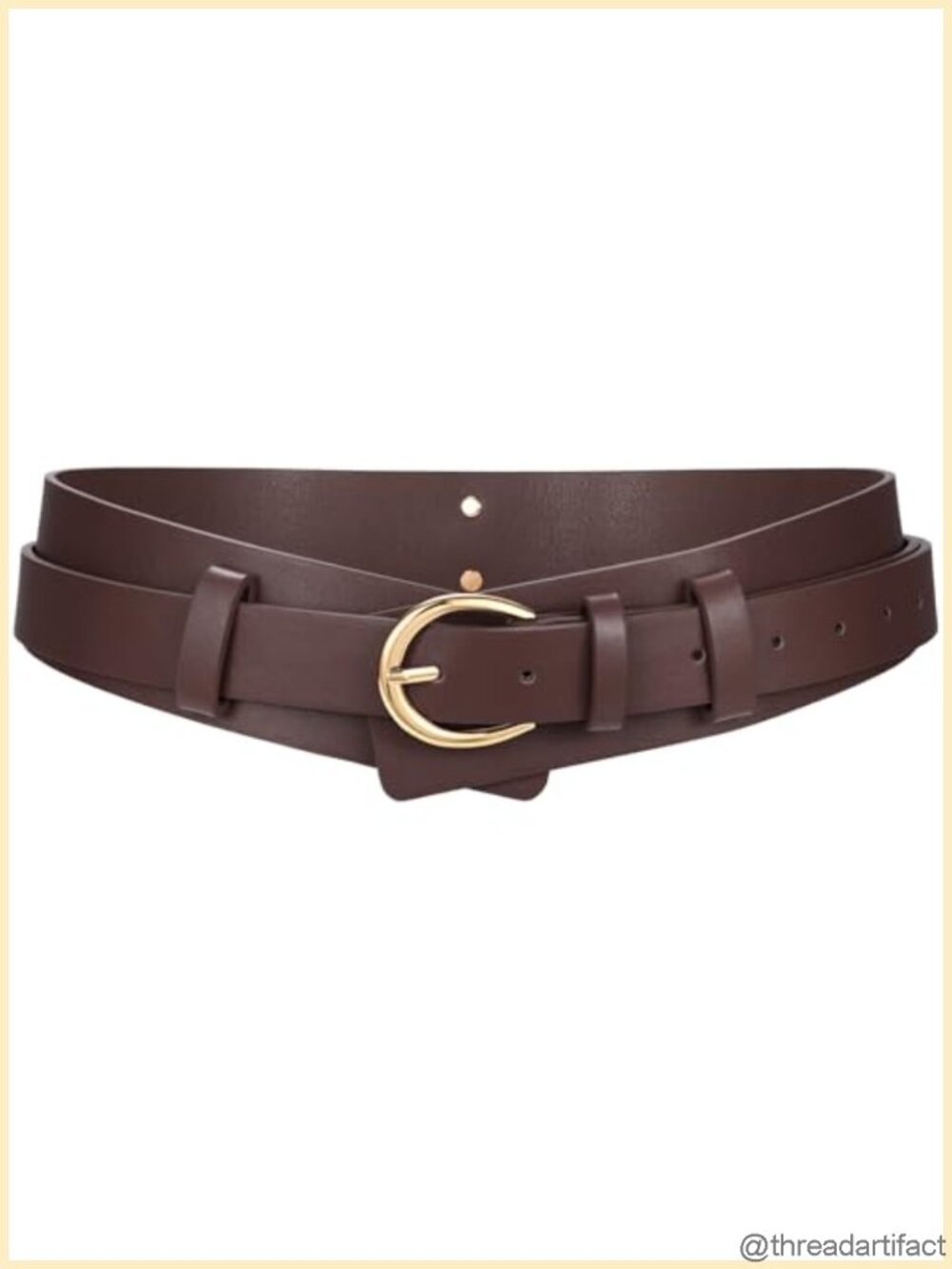 2-in-1 Wide PU Leather Belt for Women Detachable Waistband Dress Coats